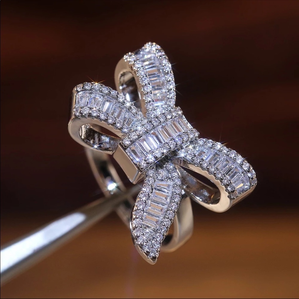 🌟Cute Sterling silver bow ring - Picture 2 of 4